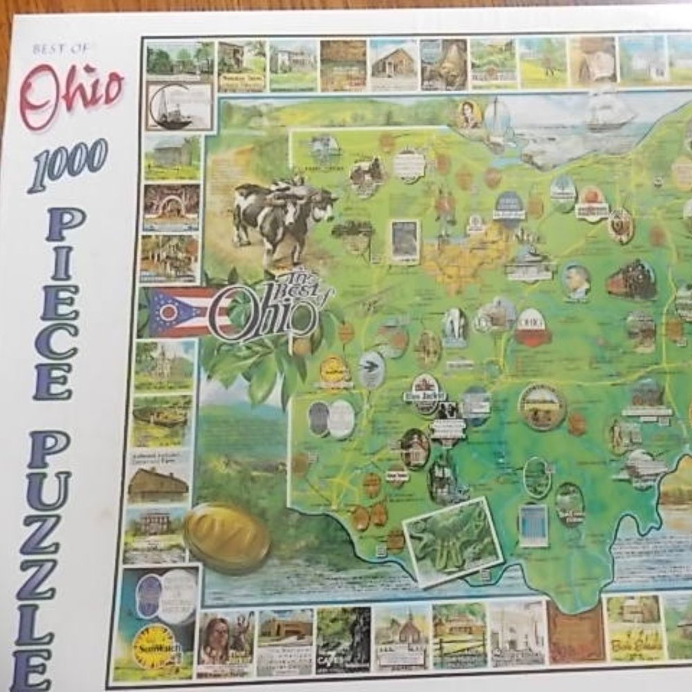Puzzle "Best of Ohio" - 1000 Piece Puzzle - 1997 White Mountain Puzzle